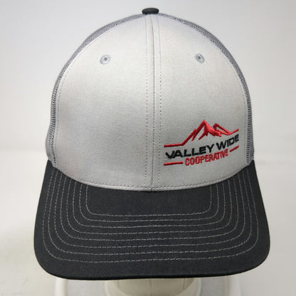 Richardson Gray Trucker Hat One Size Snapback Valley Wide Cooperative Logo Mesh