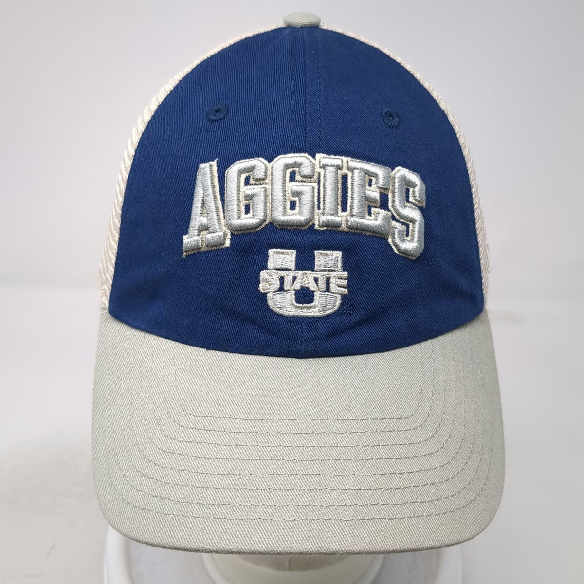 Utah State Aggies NCAA Captivating Trucker Hat Blue Gray One Size Mesh Snapback