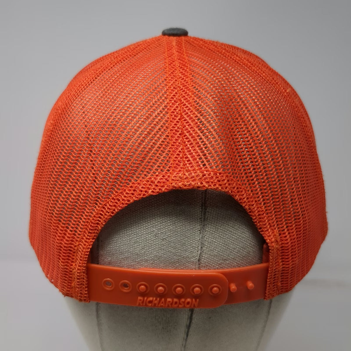 Richardson Trucker Hat Gray Orange One Size Mesh Snapback Kuna Grass Works