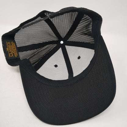 Wyoming Buffalo Patch Snapback Trucker Hat Black One Size Mesh Back