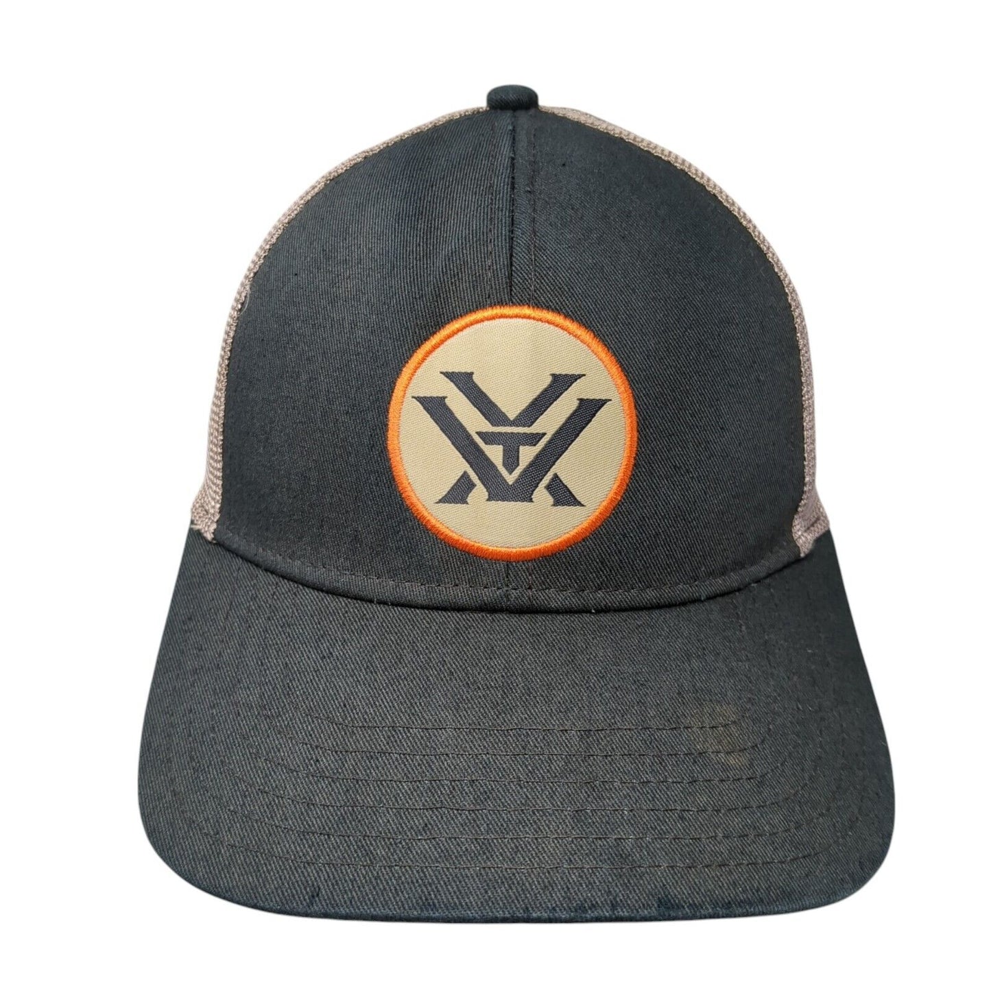 Vortex Snapback Trucker Hat Gray One Size Adjustable Mesh Back 6 Panel