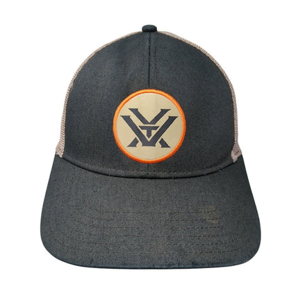 Vortex Snapback Trucker Hat Gray One Size Adjustable Mesh Back 6 Panel