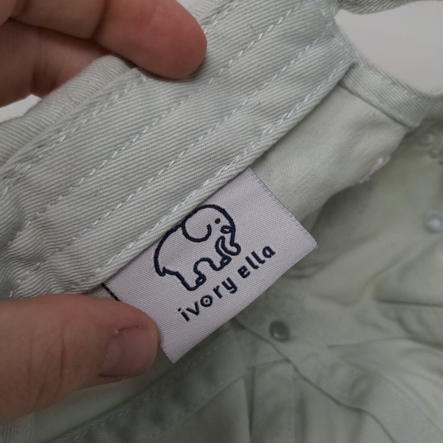 Elephant Ivory Ella Slideback Hat Gray One Size Embroidered 6 Panel