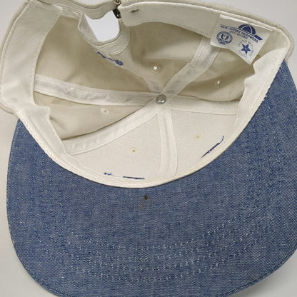 New Jersey Headwear TotalTel Baseball Cap Beige Blue One Size Denim Brim USA Hat