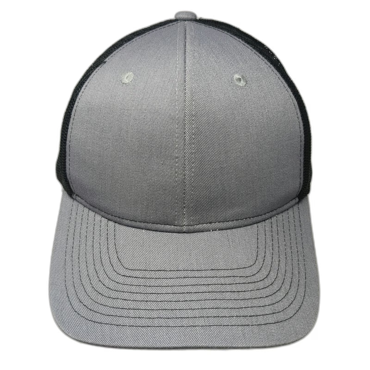 Port Authority Trucker Hat Gray One Size Mesh Snapback Blank Adjustable Curved