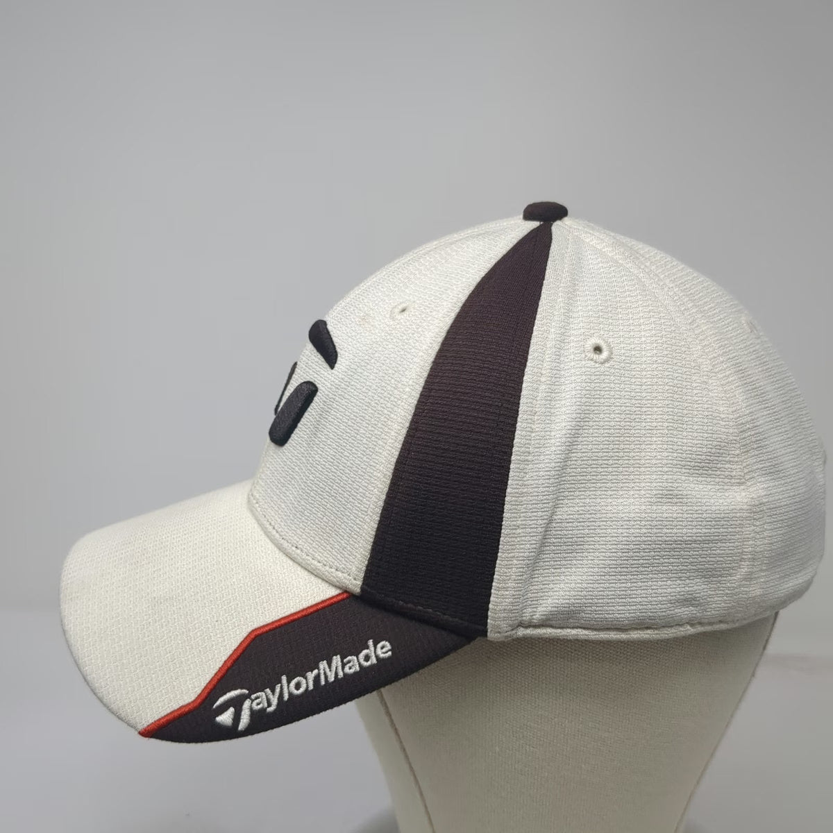 TaylorMade Baseball Cap White One Size Slideback Side Logo Golf Performance Hat
