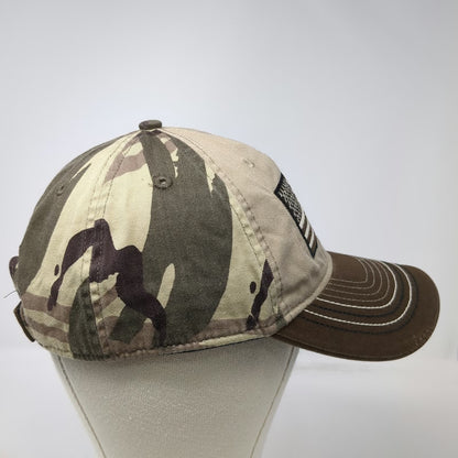 Cabela's Baseball Cap Beige One Size American Flag Patch Camo Strapback Hat