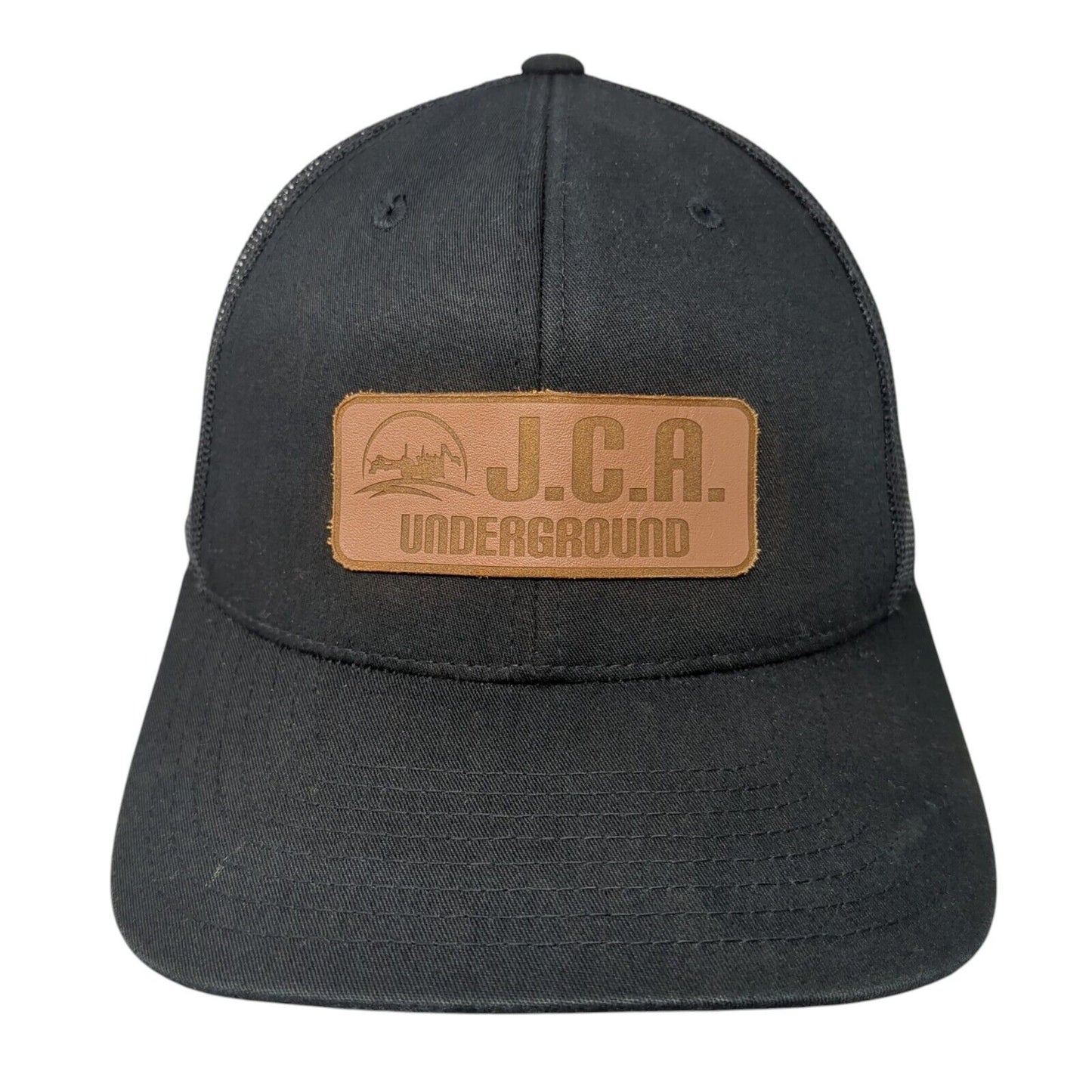 J.C.A. Underground Snapback Trucker Hat Black OS Adjustable Mesh Back Yupoong