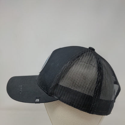 Pebble Beach Patch Snapback Mesh Back Trucker Hat Black One Size