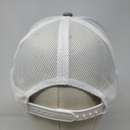 Port Authority Snapback Mesh Back Trucker Hat Gray One Size Embroidered