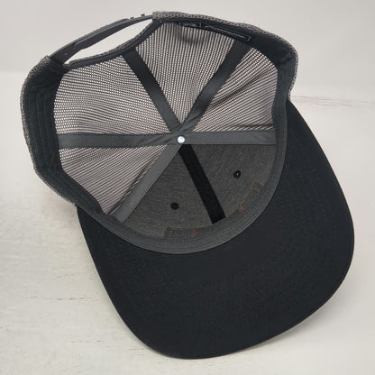 Richardson Trucker Hat Black Gray One Size Leather Patch Mountain West Electric