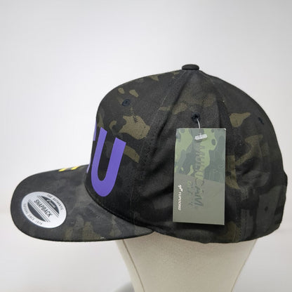 Yupoong Snapback Black One Size GCU Purple Multicam Camo Flat Brim Classics Hat