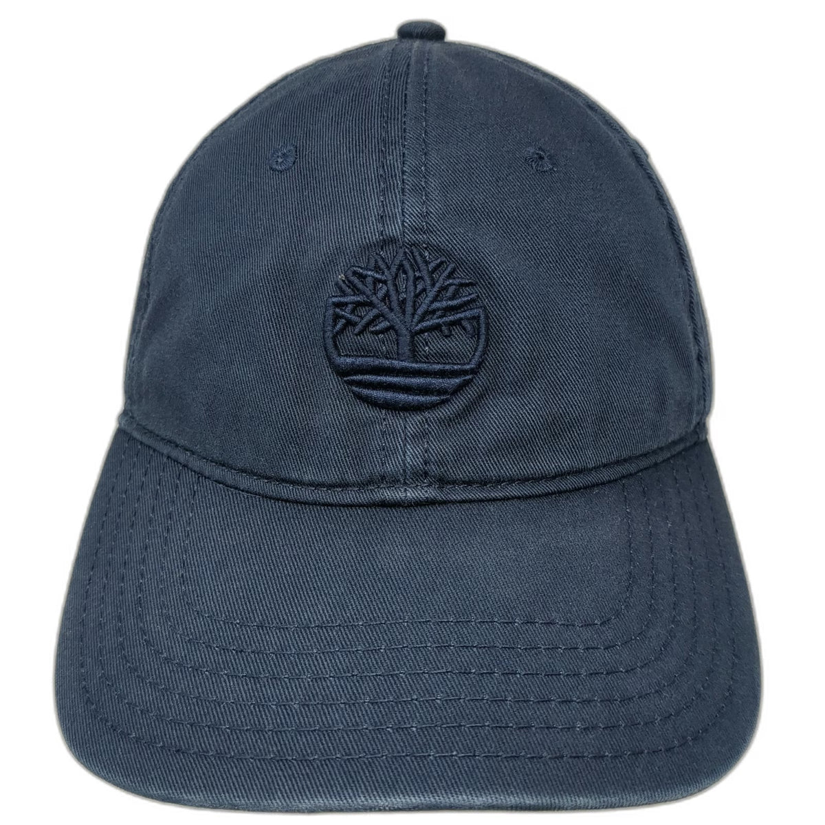Timberland Baseball Cap Blue One Size Tonal Logo Cotton Strapback Adjustable Hat
