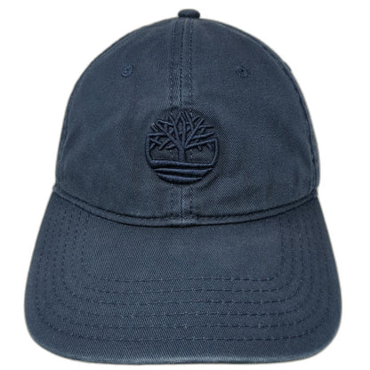 Timberland Baseball Cap Blue One Size Tonal Logo Cotton Strapback Adjustable Hat