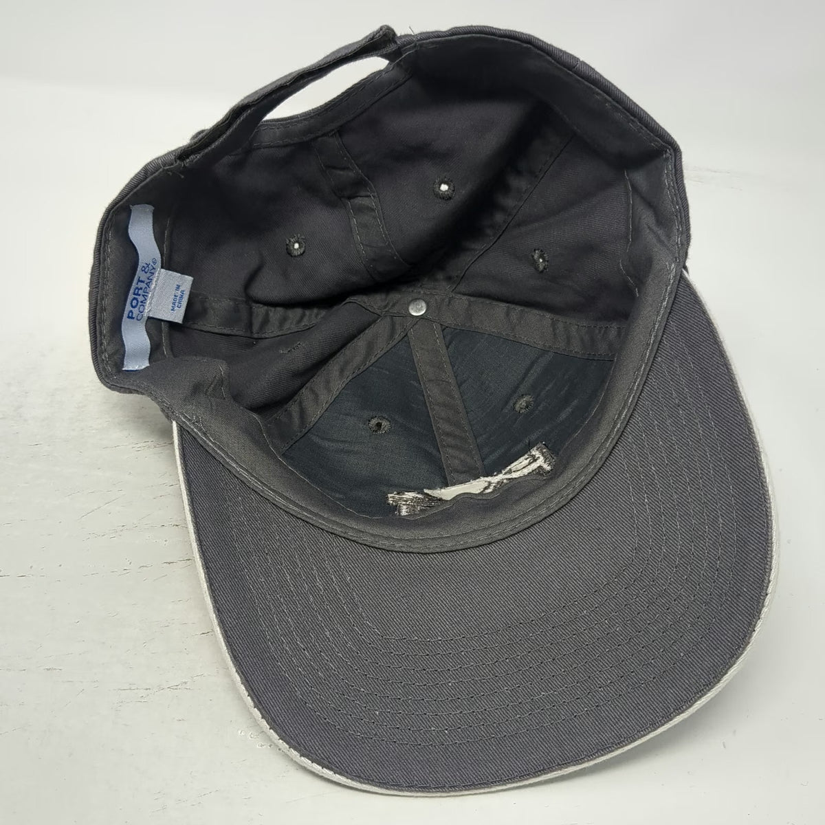 Port & Company Baseball Cap Gray One Size PCA Logo Embroidered Strapback Hat