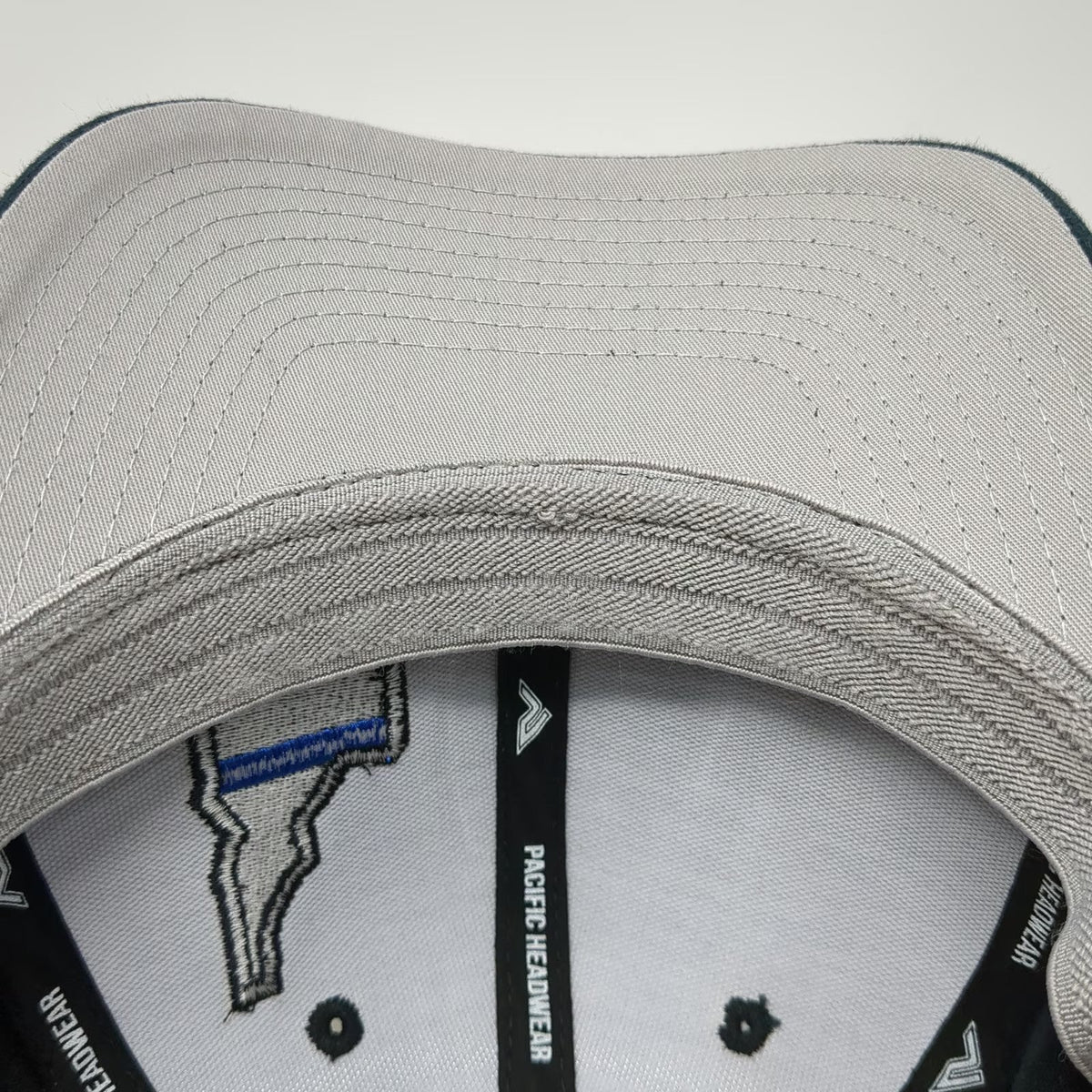 Pacific Headwear Baseball Cap Black 7 3/8 Idaho Star Thin Blue Line Hat PacWest