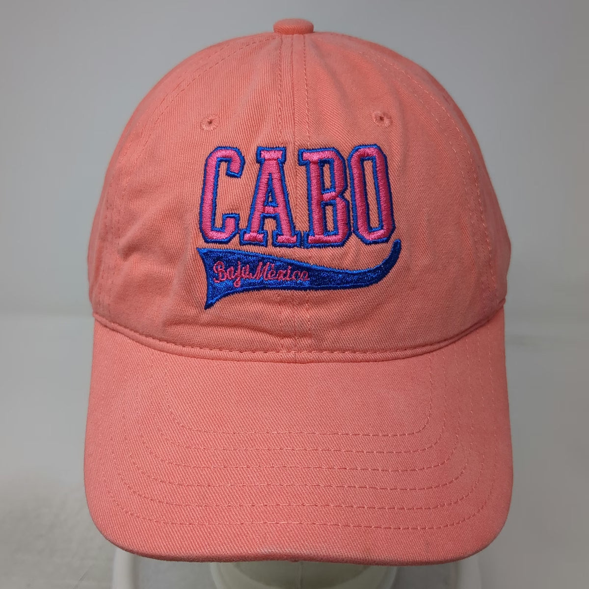 Explosion Caps Cabo Baja Mexico Pink Baseball Cap Hat One Size Slideback Cotton