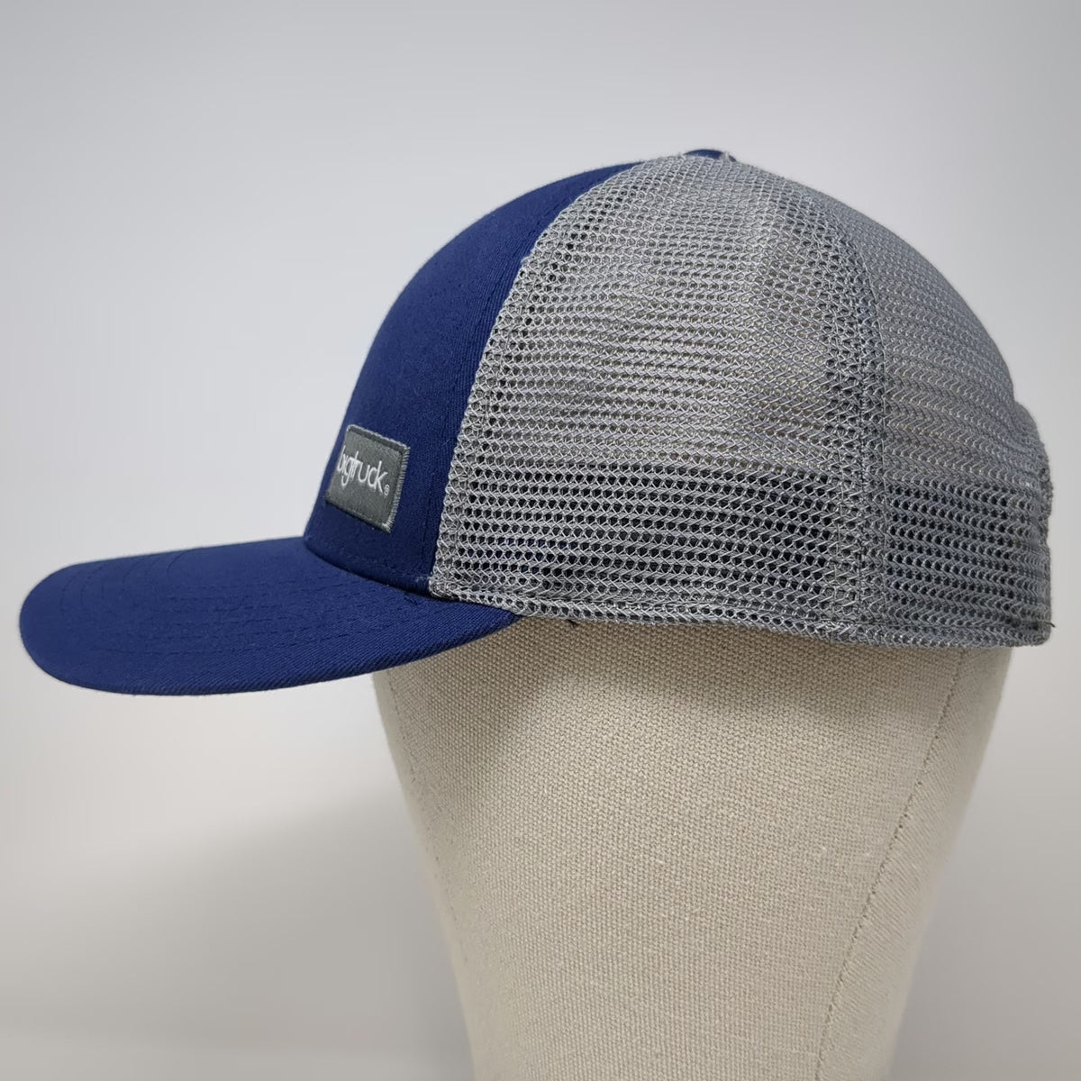 Bigtruck Trucker Hat Blue One Size Mesh Back Graphic Lining Logo Patch Snapback