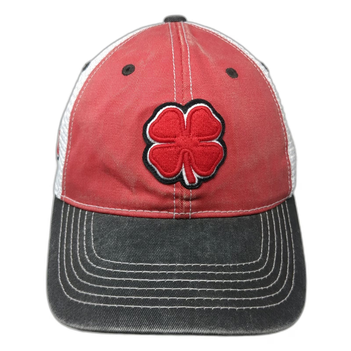 Black Clover Trucker Hat Red Gray OSFM University of Utah Utes Snapback Lucky