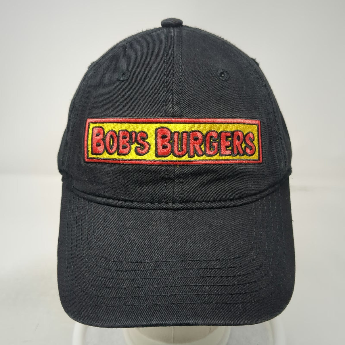 Bob's Burgers Baseball Cap Black One Size Ketchup Mustard Squeeze Bottle Hat
