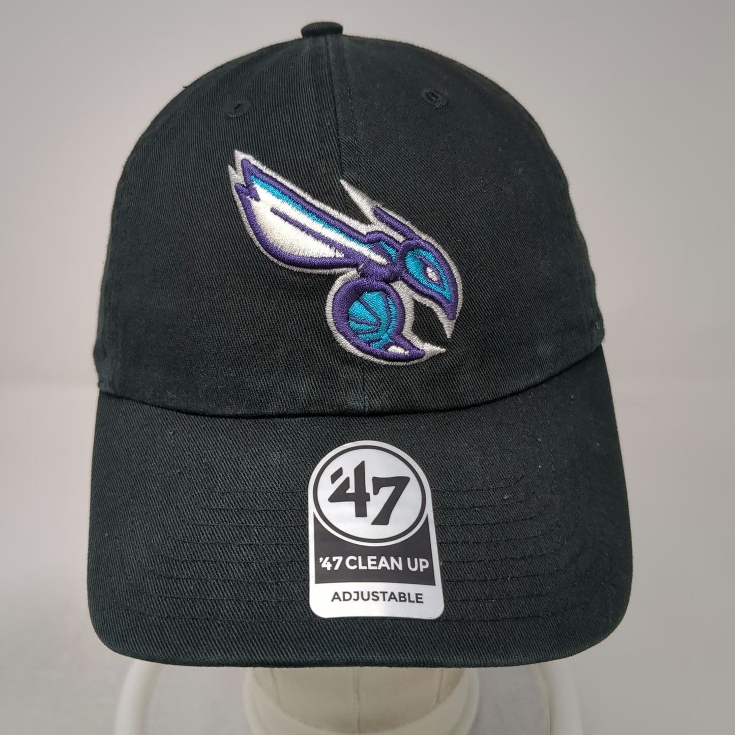 Charlotte Hornets NBA '47 Black One Size Hat Cap Adjustable Strap Embroidery