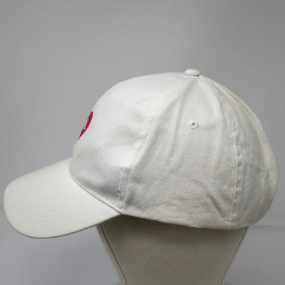 Barbie Snapback White One Size Pink Heart Embroidered Curved Brim 6 Panel Hat