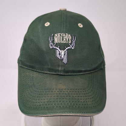 Nevada Muleys Strapback Baseball Cap Green One Size Adjustable Embroidered Otto