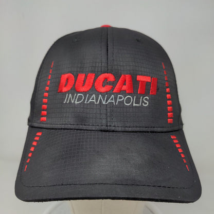 Cap America Men's Ducati Indianapolis Strapback Hat Black Embroidered Logo