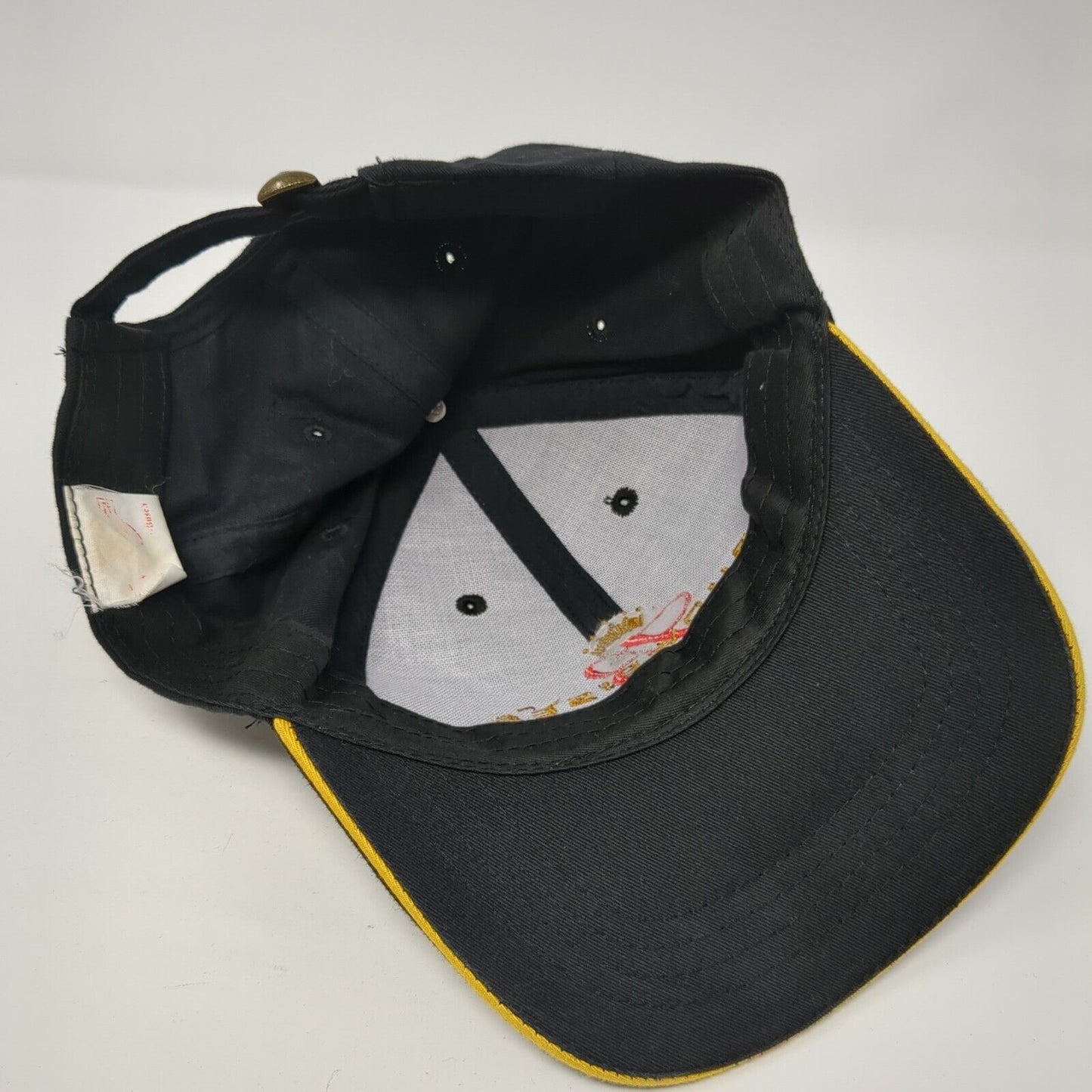 Budweiser Slideback Hat Black One Size Adjustable Embroidered 6 Panel Cotton