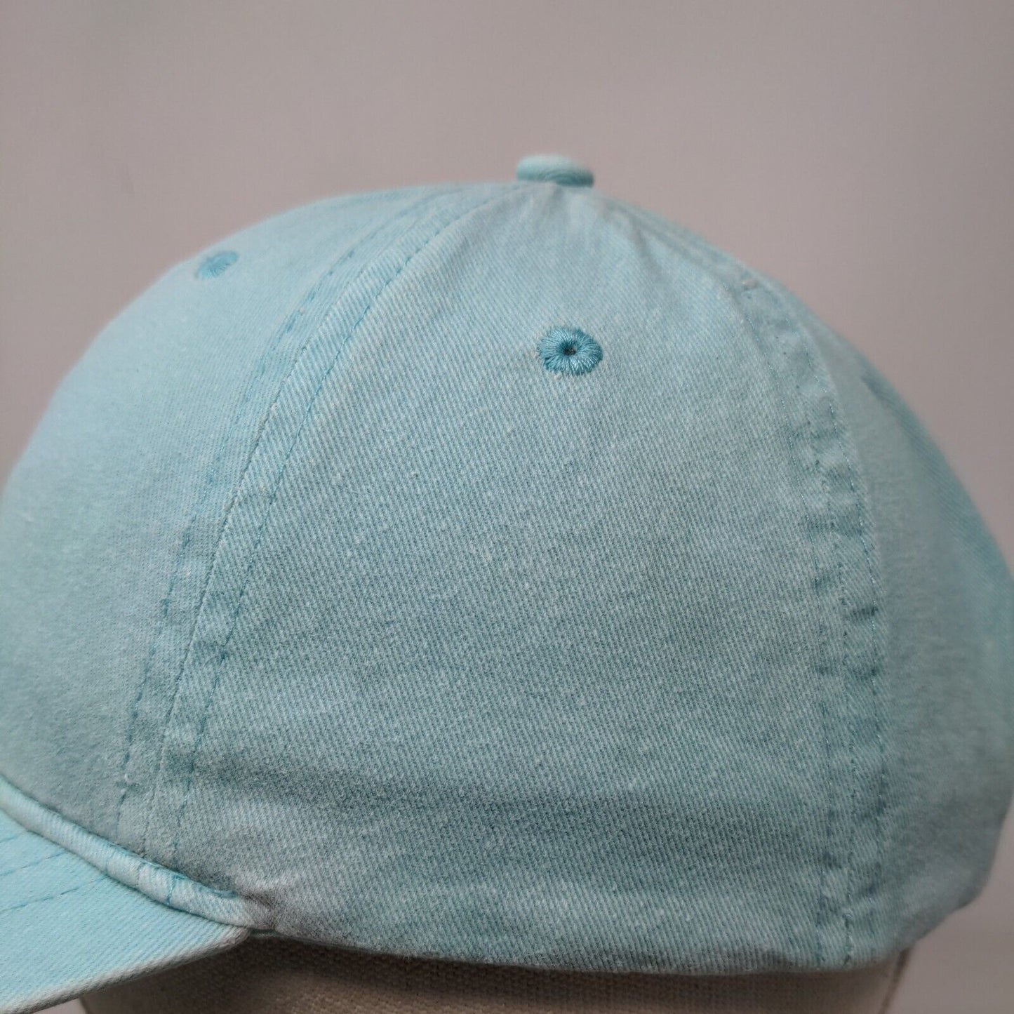 Unbranded Strapback Hat Blue OSFM Adjustable Embroidered Vented Holes 6 Panel