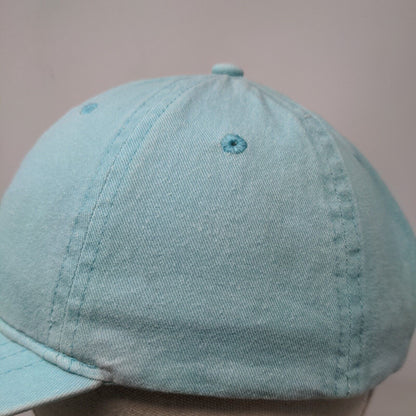 Unbranded Strapback Hat Blue OSFM Adjustable Embroidered Vented Holes 6 Panel