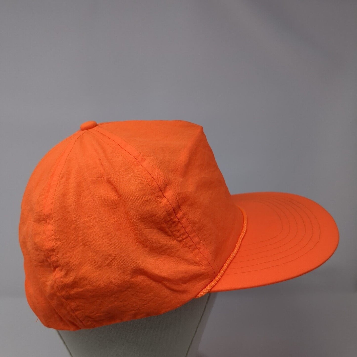 Unbranded Snapback Hat Orange One Size Adjustable 6 Panel Blank Rope