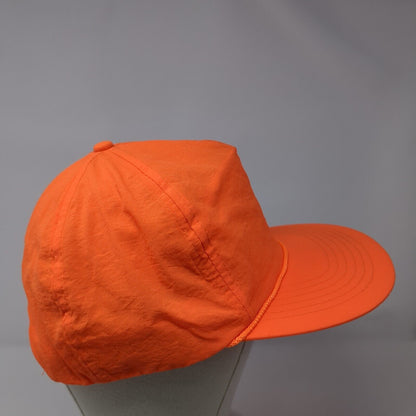 Unbranded Snapback Hat Orange One Size Adjustable 6 Panel Blank Rope
