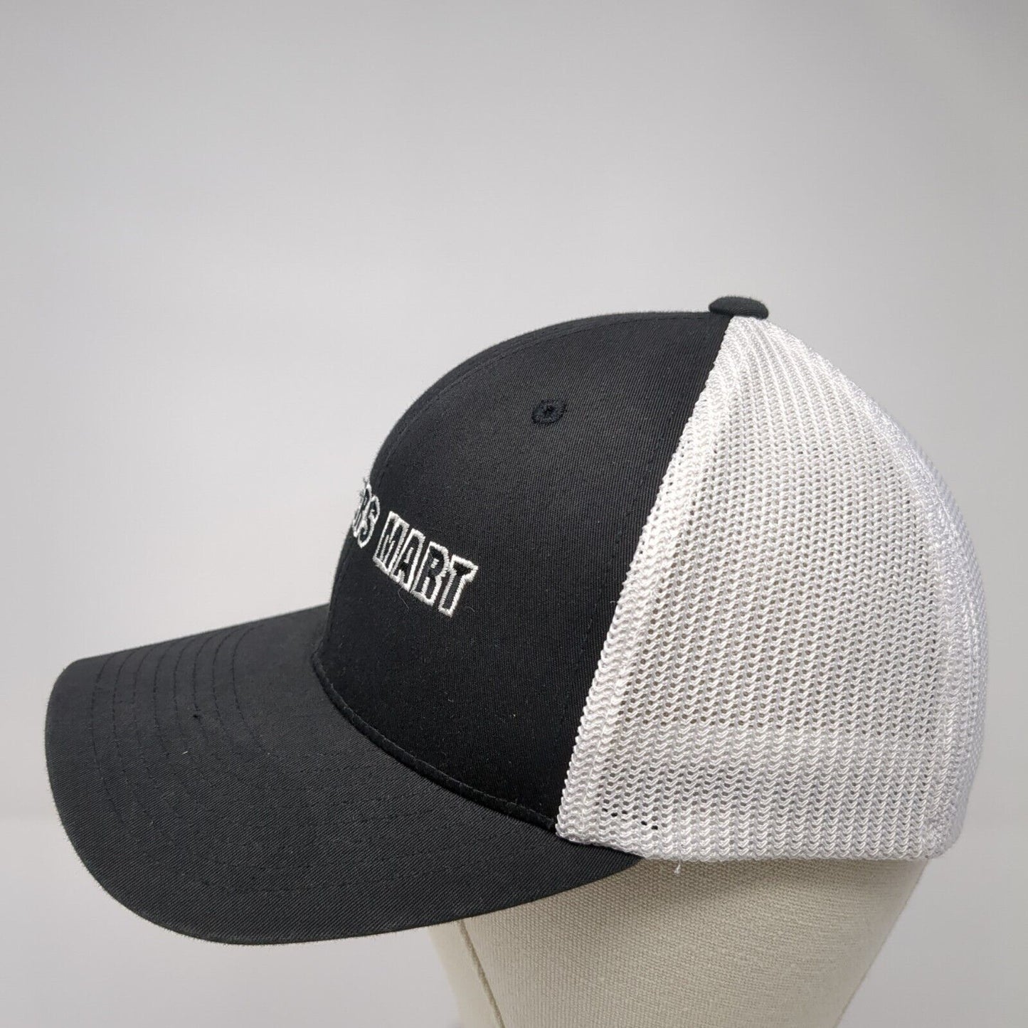 Roofers Mart Fitted Mesh Back Trucker Hat Black One Size Colorblock