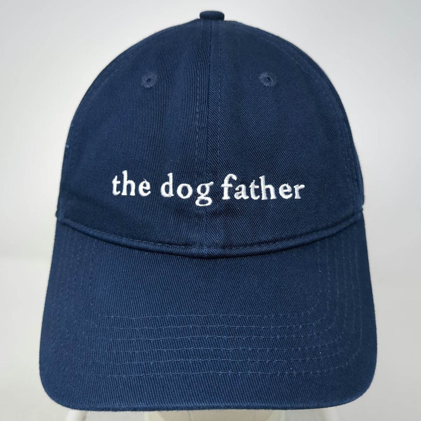 Blue One Size Baseball Cap the dog father Slideback Hat Embroidered Twill Cotton