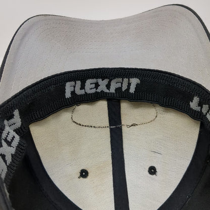 So-Cal Speed Shop Baseball Cap Black M Flexfit Fitted Patched Sun Faded Hat