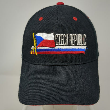Czech Republic Flag Black One Size Baseball Cap Hat Acrylic Wool Red Underbill