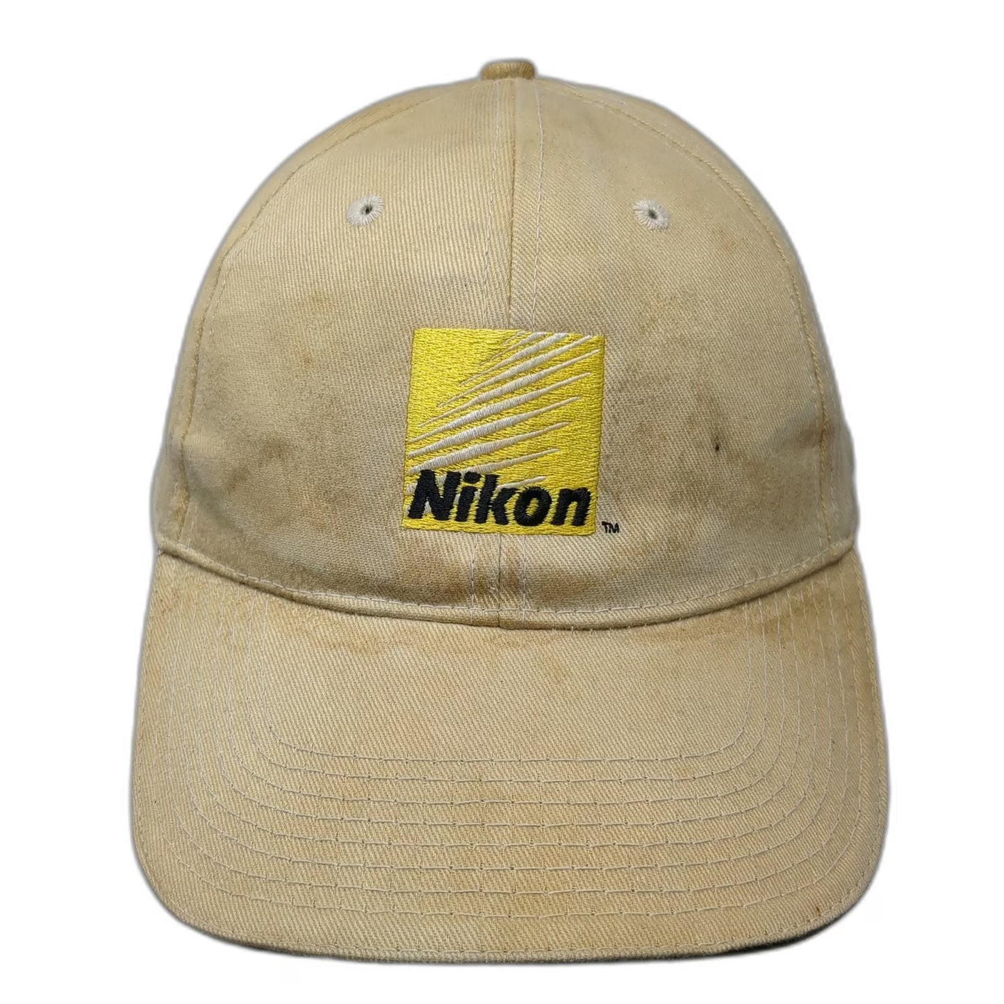 Nikon Baseball Cap Beige One Size Slideback Embroidered Logo Sport Optics Hat