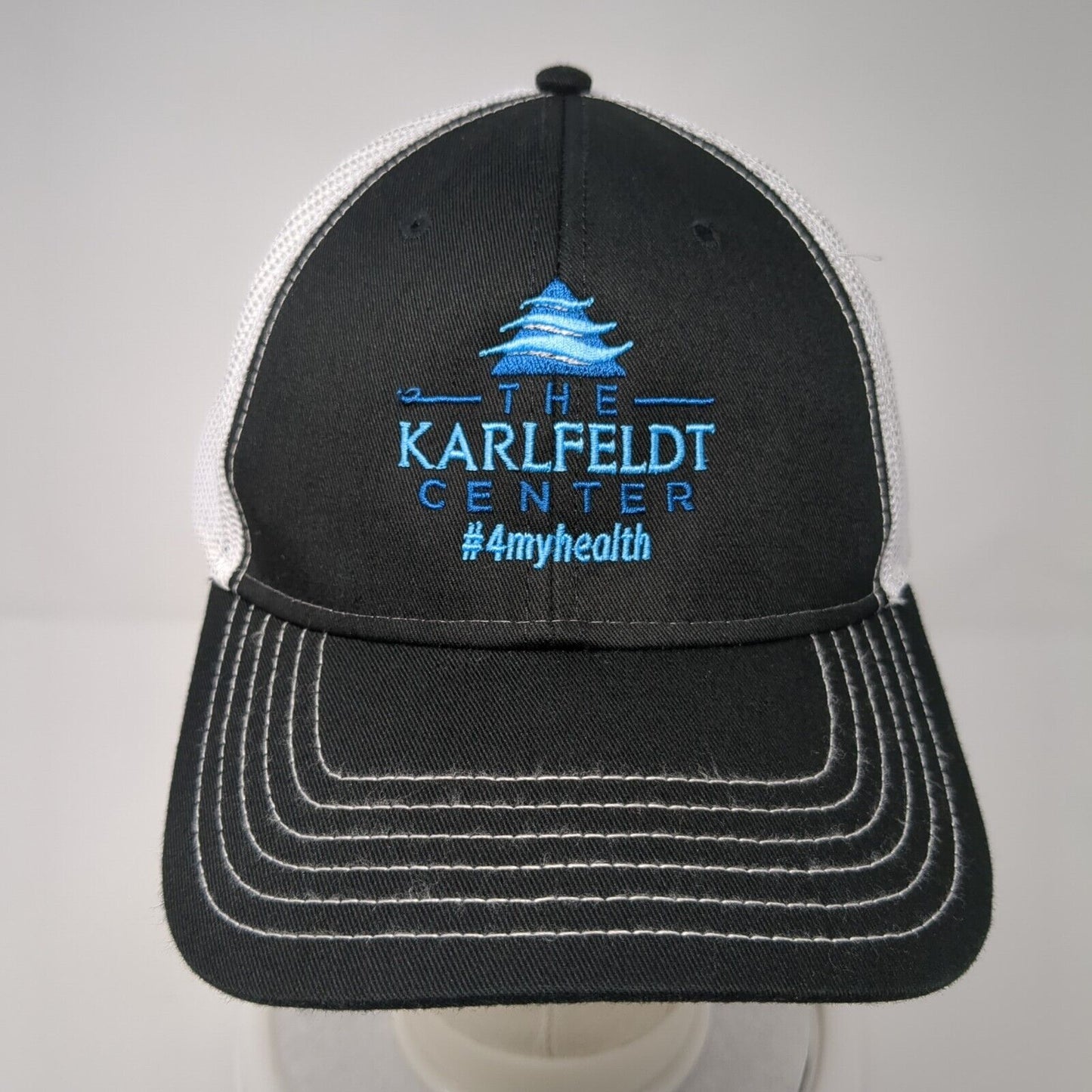 The Karlfeldt Center Snapback Trucker Hat Black One Size Mesh Back Otto