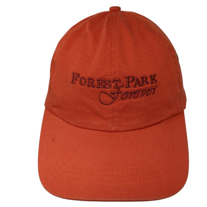Forest Park Forever Srapback Hat Orange One Size Adjustable 6 Panel Cap America