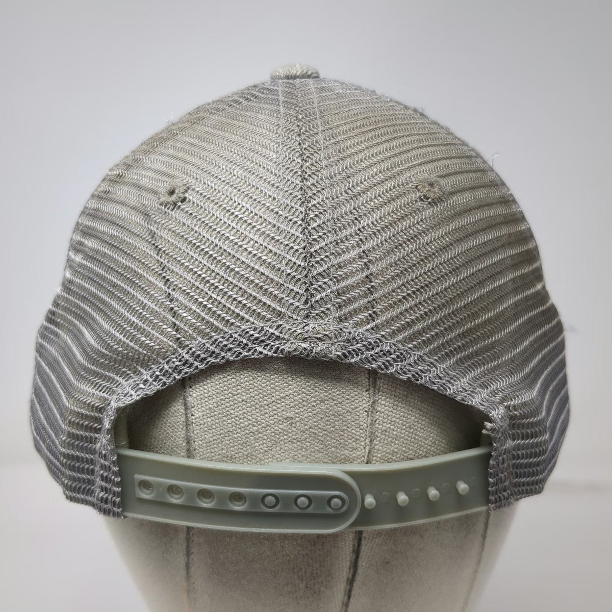 Decky Trucker Hat Gray One Size Sno Planks Mountain Patch Mesh Snapback Logo Cap