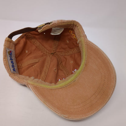Older Than Dirt Slideback Hat Orange One Size Adjustable Leather Strap
