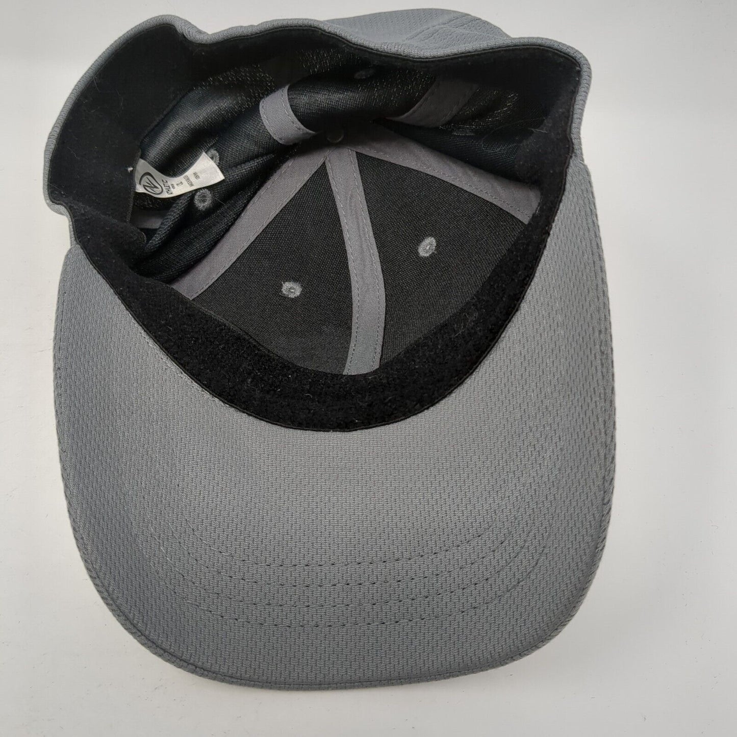 Athletic Works Fitted Hat Gray L/XL Lightweight Vented Holes 6 Panel Blank