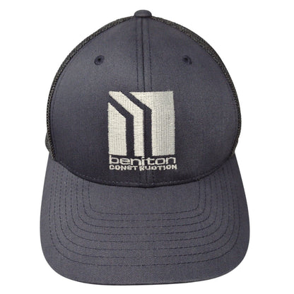 Beniton Construction Fitted Trucker Hat Gray L/XL Mesh Back Port Authority