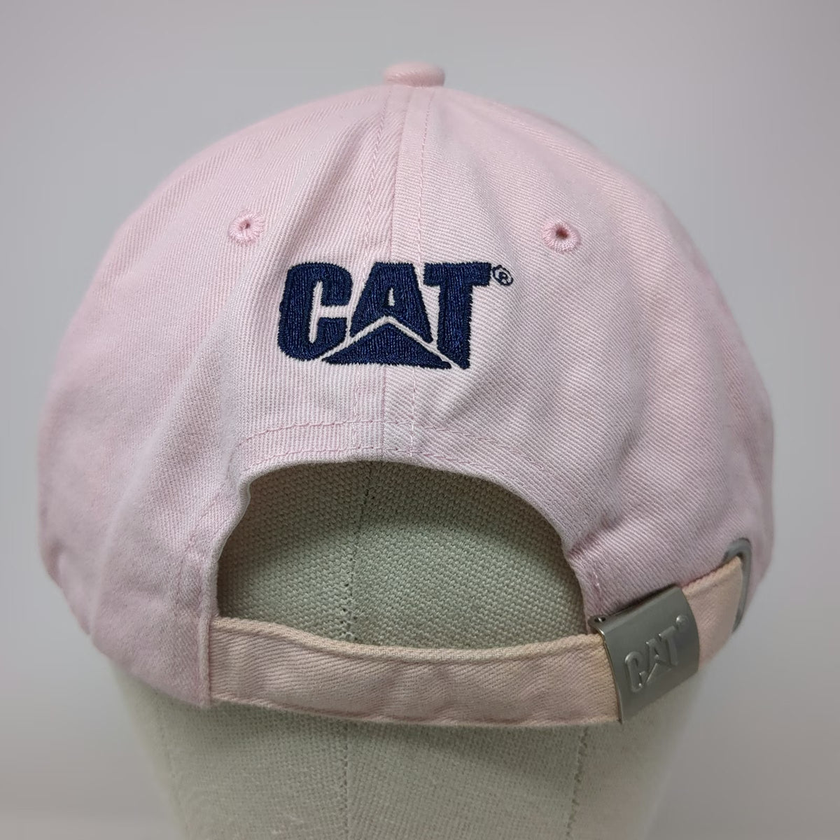 Caterpillar Baseball Cap Pink One Size CAT Logo Embroidered Slideback Cotton Hat