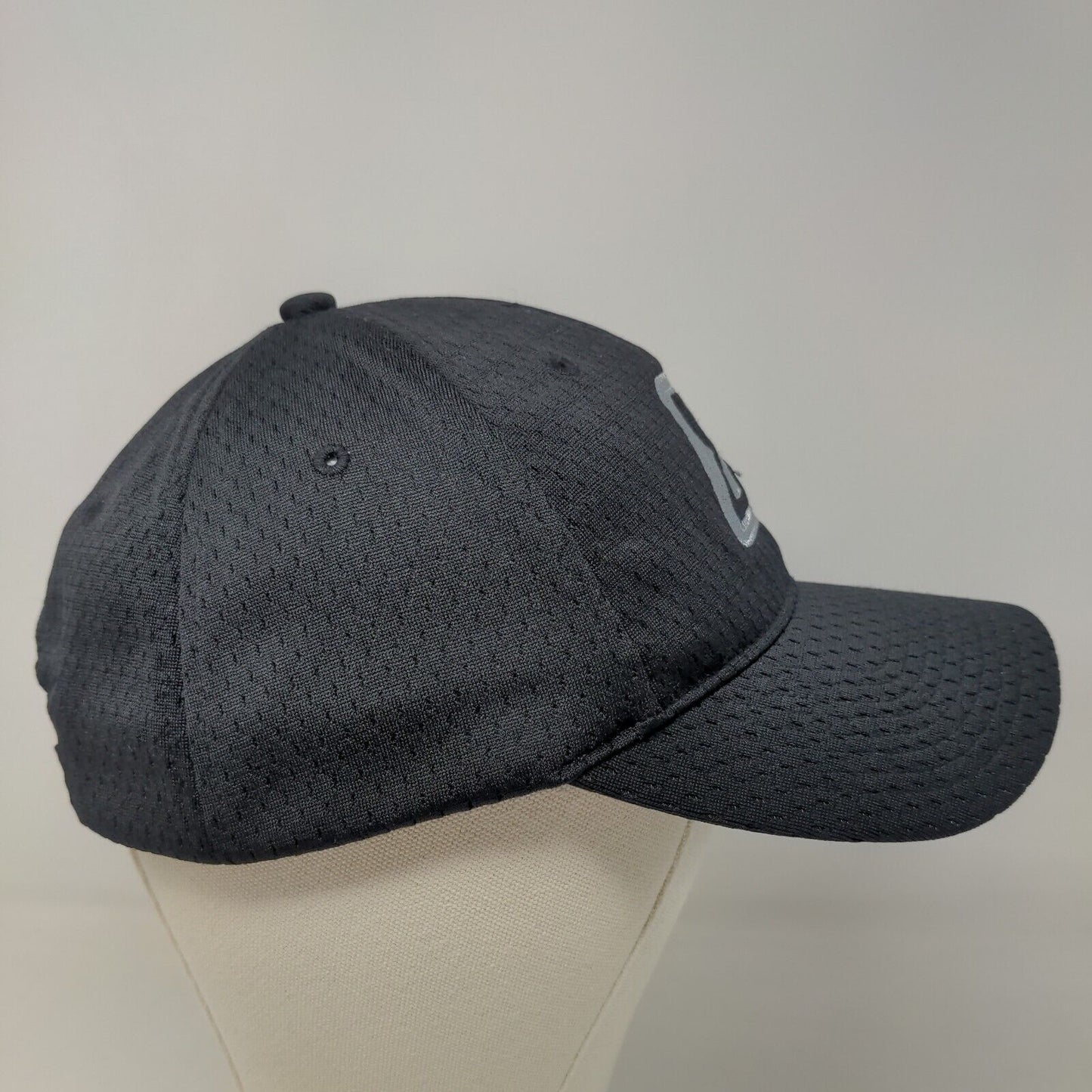 Port Authority Men's Strapback Mesh Hat Black OSFA Embroidered Logo Polyester