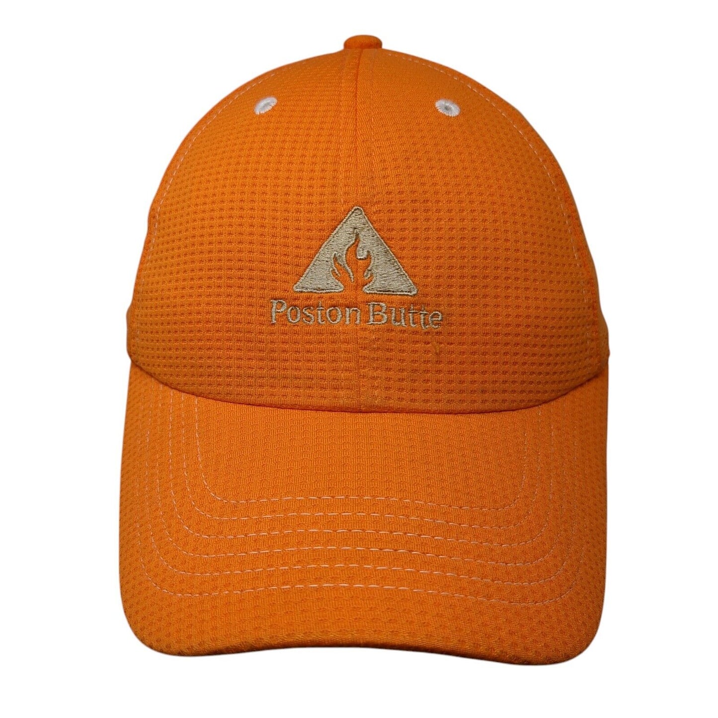 Poston Butte Strapback Hat Orange One Size Adjustable Breathable Troon Golf