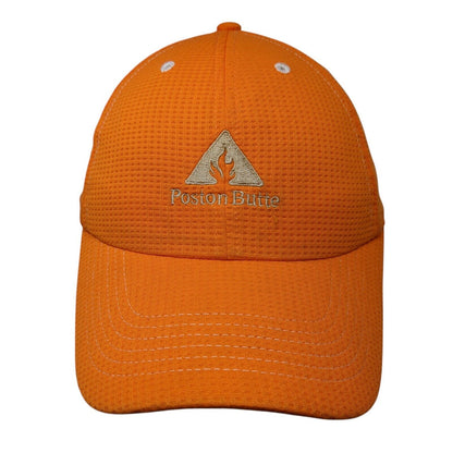 Poston Butte Strapback Hat Orange One Size Adjustable Breathable Troon Golf
