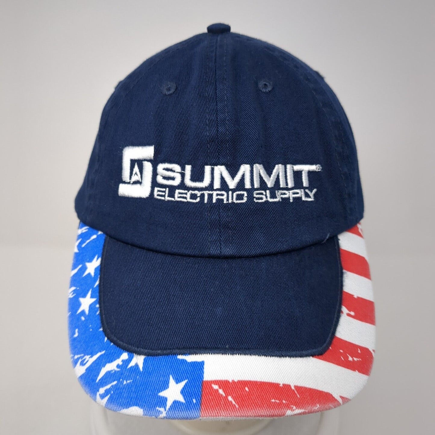 Summit Electric Supply Strapback Baseball Cap Blue One Size Adjustable Patriotic