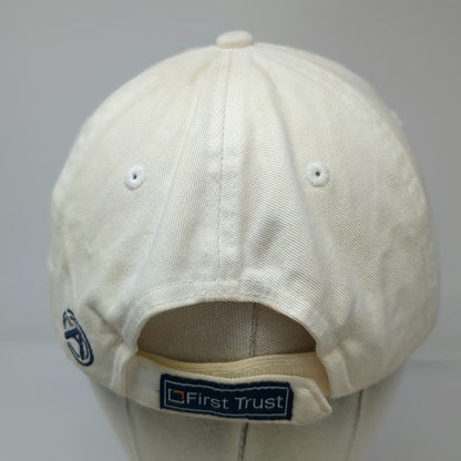 Ahead Baseball Cap White One Size First Trust Logo Strapback Hat Embroidered